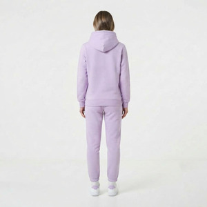 Stylish Winter Women's Hooded Solid Fleece 2-Piece Custom <b>Short</b> Sleeve Sweating Tracksuits Versatile <b>Set</b> Knee-length 100% Cotton - Product Image 5