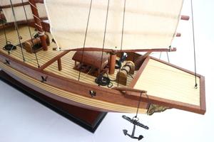 Barco Chino de Madera Hecho a Mano, Modelo de Velero, Arte Antiguo Personalizado, Coleccionable, Temática Oceánica, Decoración de Mesa Independiente - Product Image 3