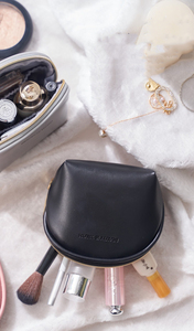Custom Logo High-End PU Leather <b>Mini</b> Oval Storage <b>Bag</b> Zipper Fashionable Modern Design for Jewelry <b>Gift</b> Packaging Portable - Product Image 6