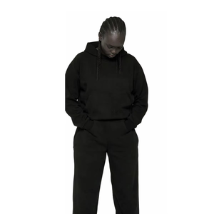 Sweat à capuche épais en molleton 100 % coton pour homme, délavé à l'acide, épaules tombantes, logo personnalisé imprimé, coupe-vent, décontracté, écologique, pour les vacances - Product Image 2