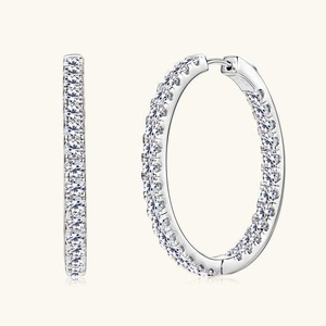 Pendientes de Diamantes con Forma de Flor, Chapados en Oro, Plata de Ley 925, para Fiestas, Aniversarios y Eventos, Estilo Indio - Product Image 2