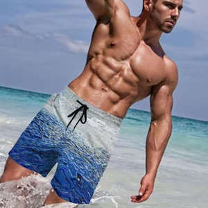 Shorts de sport premium pour hommes avec couche intérieure de soutien et logo personnalisé, shorts de bain respirants pour la plage - Product Image 4