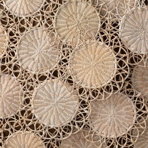 Sustainable Round Woven Rattan Placemat Handmade Natural Table <b>Mat</b> Boho Charger <b>Plate</b> Dining Table Decor Wholesale Bulk - Product Image 3