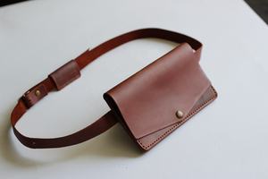 Sac banane en cuir véritable avec ceinture réglable, fermeture éclair antivol, style vintage, unisexe, pour les voyages et les activités de plein air - LWB-0008B - Product Image 3