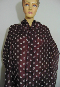 Indian Women's Polka Dot Scarves Batik Print Long Silk Scarf Elegant Designer Ladies Fashion <b>Wrap</b> <b>Shawl</b> Soft Stylish Silk - Product Image 3