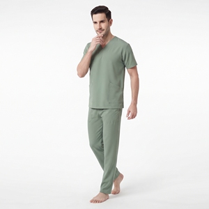 Camiseta Médica de Enfermería para Hombre, Cuello en V, Camisa de Hospital con Múltiples Bolsillos, Cuello Superpuesto, Uniforme para el Cuidado de la Salud - Product Image 4