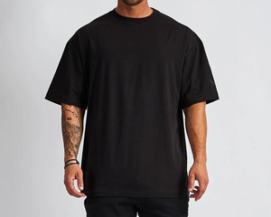 เสื้อยืดคอกลมทรงโอเวอร์ไซส์ผ้าฝ้ายหนา 300 กรัม สำหรับผู้ชาย สไตล์ไฮสตรีท ผลิตในปากีสถาน - Product Image 1