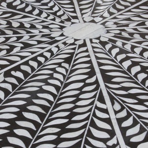 ILAHI's Bone Inlay <b>Table</b> Modern Design Agate Detailing <b>Storage</b> Portable Home Furniture - Product Image 1