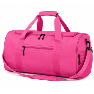 Bolsa Deportiva de Nailon Rosa de Color Sólido con Cierre de Cremallera, Compartimento para Zapatos, para Ejercicio y Fitness, Bolsas Deportivas Personalizadas - Product Image 1