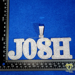 Personalized " JR " <b>Initial</b> Pendant Moissanite Diamond Hip Hop <b>Chain</b> Fashion Jewelry Gift For Men Women - Product Image 4