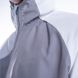 <b>Men</b> Color Blocking Hooded Windbreaker <b>Jacket</b> With Zipper And Side Pockets Lightweight Polyester Sporty Tracksuit Set - Product Image 6