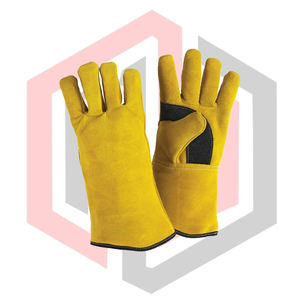 Guantes de Cuero Dividido para Soldadura MIG, Resistentes al Calor, Antiestáticos, Antidesgarros, 7 oz de Grosor, Antivibración, Sin Silicona, 16 Guantes - Product Image 1