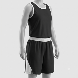Activewear Basketball Uniform Moisture Control Fabric Modern Style Great Outfit Flexible Basketball Uniform - Product Image 1
