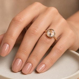 Magnifique bague solitaire classique en or massif 10K 14K 18K avec diamant de laboratoire rose, certifiée IGI, couleur DEF, clarté VS VVS, bague de fiançailles - Product Image 2