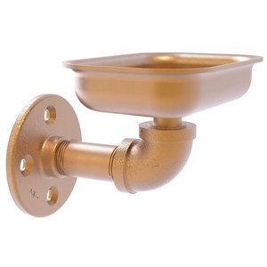 Panier à savon décoratif doré fixé sur un support mural vertical classique pour un look de salle de bain vintage. Disponible aux prix de gros. - Product Image 5