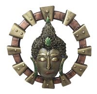 Artesanía de Buda en Hierro de Diseño Tradicional de Alta Calidad, Decoración de Pared para el Hogar, Ecológica, Lista para Comprar