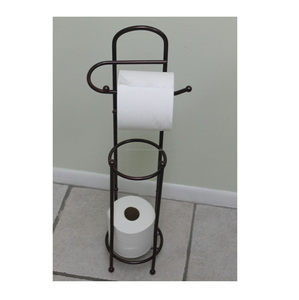 Iron Standing Toilet Holder With <b>Non</b> <b>Slip</b> Base For Secure And Safe Bathroom <b>Floor</b> Placement - Product Image 3