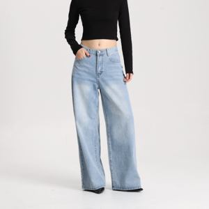 Nouvelle collection 2026 : Salopette en jean décontractée pour femme, coupe classique, effet délavé vintage, en tissu Spandex/Coton, longueur cheville – En promotion - Product Image 1