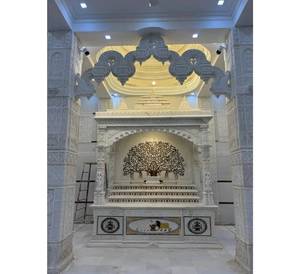 Elegant Design Premium Quality White Marble Temple Pooja <b>Mandir</b> Spiritual Home Decoration Handmade Modern Anti-Corrosion Durable - Product Image 2