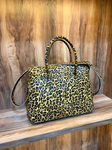 Bolso Tote de Cuero Vacuno Occidental para Mujer con Elegante Patrón de Logotipo de Pelo de Vaca, Bolso de Hombro para Viaje - Product Image 6