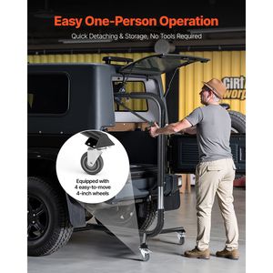 Sistema di Sollevamento e Rimozione Hardtop per Jeep Wrangler, Facile Utilizzo Monopersonale, Capacità 200 Libbre, Compatibile con Jeep Wrangler - Product Image 4