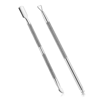 Prix de gros – Kit professionnel d'outils de manucure en acier inoxydable pour repousser les cuticules, conception double face, instruments de beauté de haute qualité pour