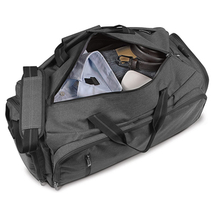 Sac de sport et de voyage en toile légère et imperméable, grande capacité, avec fermeture éclair, personnalisable avec logo, idéal pour les voyages et la gym. - Product Image 3