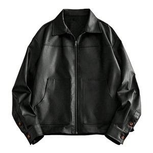 Veste universitaire en cuir pour homme avec logo personnalisé, style vintage, course automobile, bombardier, streetwear surdimensionné, veste chauffante d'hiver - Product Image 1