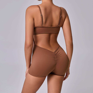 Mono casual de alta calidad para mujer, de color liso y cuello redondo, tipo top sin mangas, para uso exterior, con efecto moldeador de cuerpo y cintura - Product Image 6