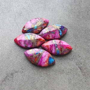 Turquesa Natural Rosa de Ostra Espinosa Calibrada en Forma de Marquesa para Joyería, Todos los Tamaños Disponibles al por Mayor - Product Image 3