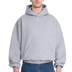 Custom Oversized Pullover Hoodie Men Heavyweight Cotton Fleece Blank Sweatshirt OEM ODM Wholesale Streetwear - Product Image 3