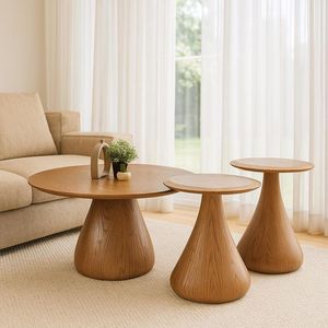 Table basse en bois élégante pour salon contemporain, offrant un look moderne et naturel - Product Image 1