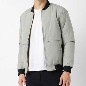 Wholesale Custom <b>Men</b> Winter Warm Bomber Jacket Solid Color Casual Outerwear <b>Thermal</b> Puffer Jacket OEM ODM - Product Image 4