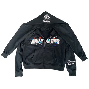 Sudadera con Capucha Estampada Transpirable de Algodón Tejido de Ajuste Holgado para Hombre, Estilo Urbano, Invierno - Product Image 1