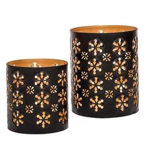 High Quality Custom Gold Handmade Luxury <b>Tea</b> <b>Light</b> <b>Holder</b> Durable Eco-Friendly Heat Resistant Metal Black Powder Coated Home - Product Image 4