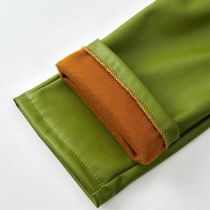 Pantalones de hombre de alta calidad, pantalones de lona de cuero genuino, moda de invierno, cintura media, estilo casual, estilo urbano, diseño con cremallera, ligeros - Product Image 6