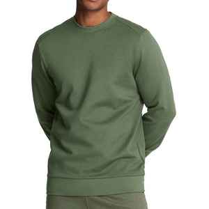 Sudadera de Cuello Redondo para Hombre, Color Verde Oliva, Corte Regular, Tejido de Punto, Manga Larga, Estilo Casual para Otoño - Product Image 3