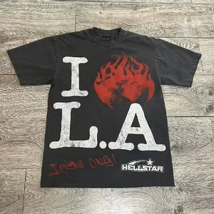 Camiseta Oversize para Hombre con Estampado Gráfico Personalizado, Estilo Urbano, Algodón Lavado Vintage, Unisex, Diseño Graffiti, Venta al Por Mayor OEM - Product Image 6