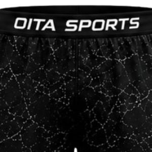 Shorts d'entraînement athlétiques imprimé marbre noir avec taille élastique, respirants, légers, pour le sport, la gym et la performance physique - Product Image 5