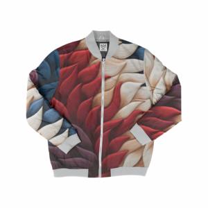 Blouson Bomber Unisexe Décontracté en Polyester Imprimé Hiver pour Hommes avec Logo Personnalisé sur le Devant - Product Image 1