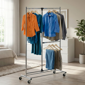 ราวแขวนเสื้อผ้าโลหะแบบเดี่ยว แข็งแรง ทันสมัย สำหรับจัดเก็บเสื้อผ้าในบ้าน เฟอร์นิเจอร์สำหรับห้องนอนและห้องนั่งเล่น - ขายส่งบน Shopee - Product Image 1