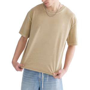เสื้อยืดลำลองทรงบ็อกซี่ แขนสั้น สำหรับผู้ชาย ใส่สบายๆ ในฤดูร้อน ทรงโอเวอร์ไซส์ ไหล่ตก เสื้อยืดทรงบ็อกซี่สำหรับเด็กผู้ชาย - Product Image 1