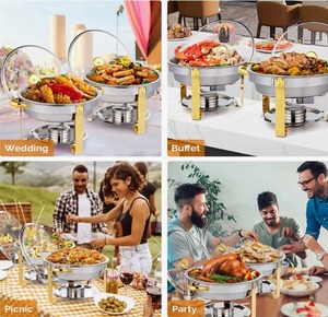 Ensemble de 6 présentoirs en acier inoxydable 18 pouces, durables, pour la présentation et le service alimentaire, au meilleur prix - Product Image 4