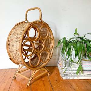 Handmade Natural Rattan <b>Wine</b> Bottle Display Rack Rattan Glass Bottles Holder Racks Wholesale From Vietnam - Product Image 5