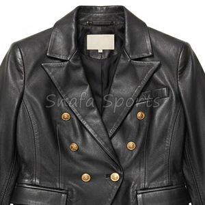 Chaqueta de cuero para mujer, corta, moderna, diseñada para un estilo casual juvenil, cómoda para el uso diario. - Product Image 3