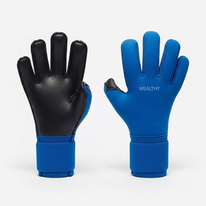 Gants de gardien de but de football haut de gamme, en latex, à doigts entiers, anti-humidité, antidérapants, respirants, avec fermeture auto-agrippante, unisexe, pour l'extérieur - Product Image 1