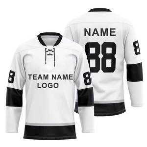 Custom Comfortable Breathable Printed Mesh Ice Hockey Jersey Set Unisex Sportswear Tops Tracksuit Uniform Waterproof Windproof - Product Image 4