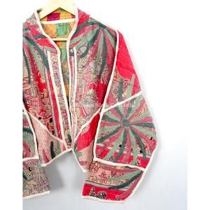 Exclusive Collection One-of-a-kind Patchwork Vintage Kantha <b>Jacket</b> Designer Boho Hippie Women <b>Jacket</b> Kantha women wear <b>jacket</b> - Product Image 3
