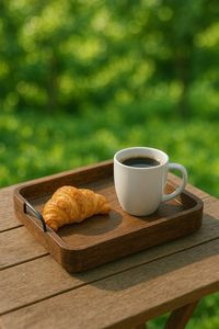 Bandeja de Servir Cuadrada de Madera Hecha a Mano para Té, Café, Bebidas, Desayuno y Aperitivos para el Hogar y la Cocina - Product Image 6