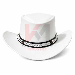 Chapeaux de cowboy en cuir personnalisés, en cuir de vache véritable, pour hommes et femmes, commandes en gros, fournisseur d'exportation, marque privée - Product Image 1